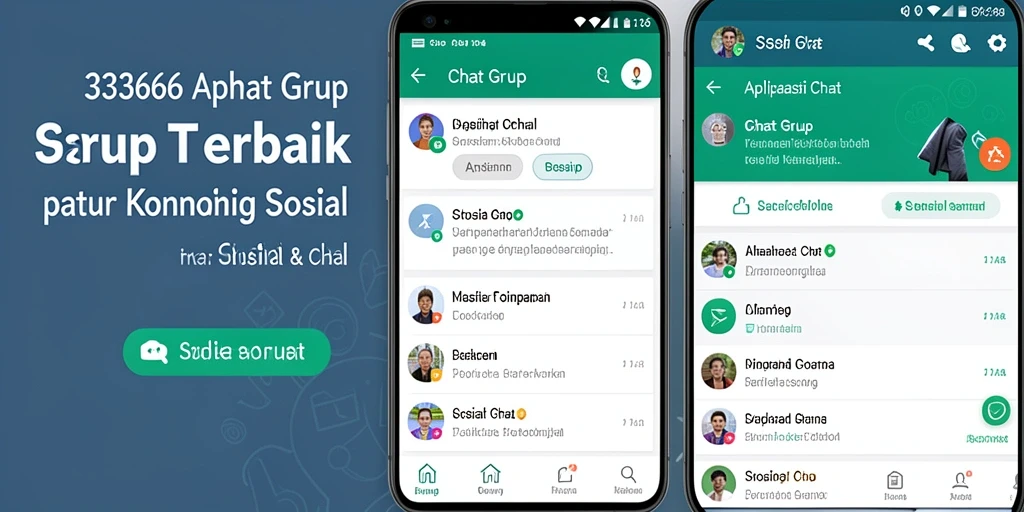 Tampilan antarmuka utama aplikasi Chat Grup 333666 yang menarik dan interaktif.