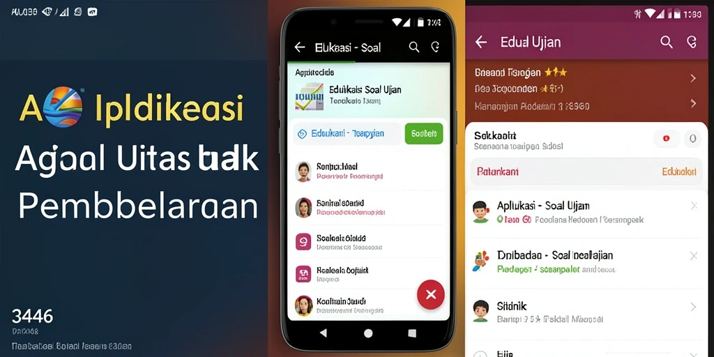 Tampilan antarmuka aplikasi Soal Ujian 3446 yang user-friendly.