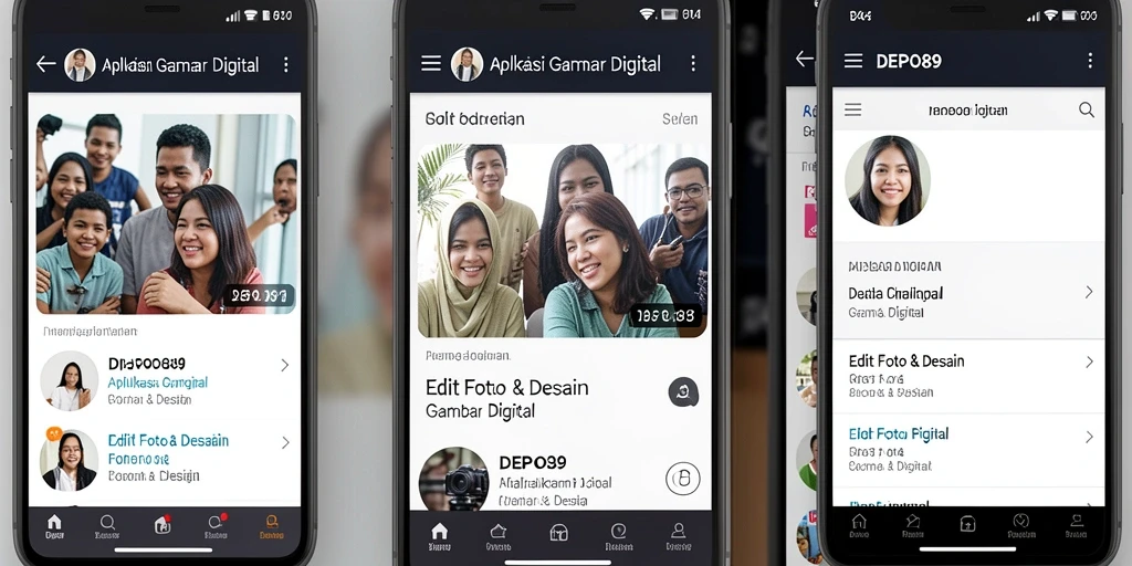 Antarmuka DEPO89 yang inovatif untuk pengeditan gambar digital.