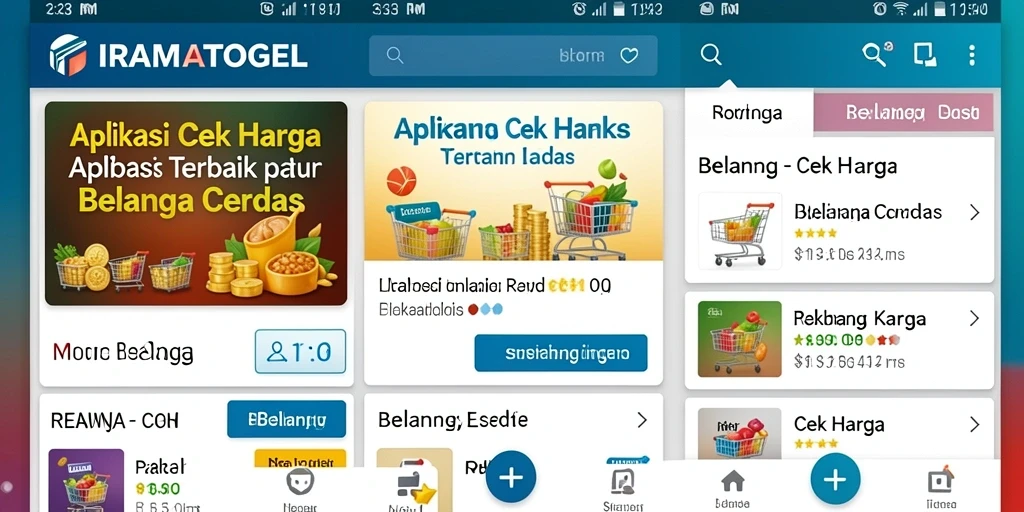 Tampilan antarmuka IRAMATOGEL untuk perbandingan harga yang jelas dan informatif.