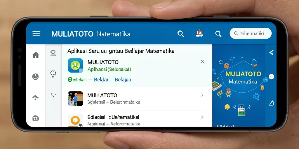 Antarmuka interaktif MULIATOTO untuk belajar matematika.